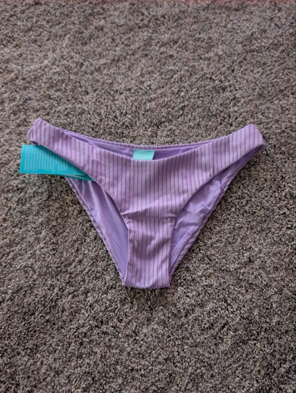 NWT Melissa Odabash Montreal Ribbed Bikini Bottom Lavender US 10